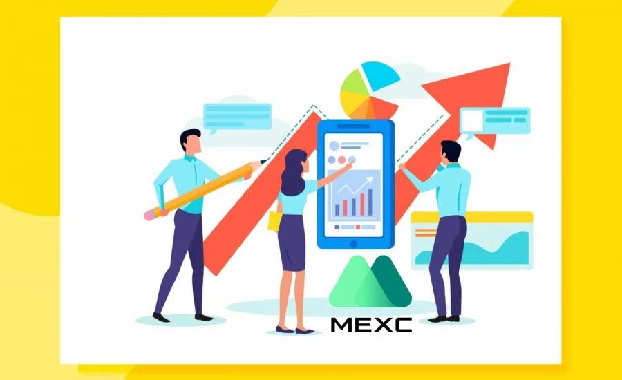 MEXC криптобиржа. MEXC logo. Биржа MEXC дизайн торговли. MEXC биржа вектор.