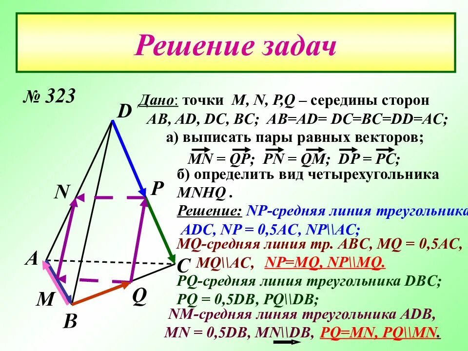 Проверочная работа векторы 11 класс