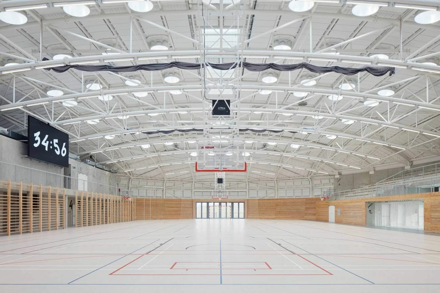 Sports hall. Спортивный зал. Долни Бржежаны, Чехия. Sport Hall Architecture. Sports Hall / Arena.