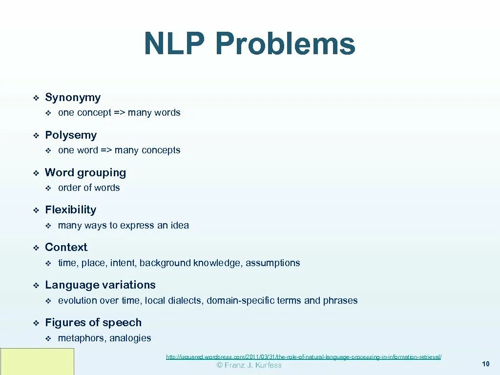 Nlp задачи. Nlp задачи