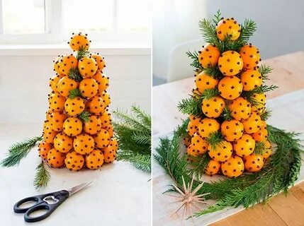 Елка из мандаринов своими руками