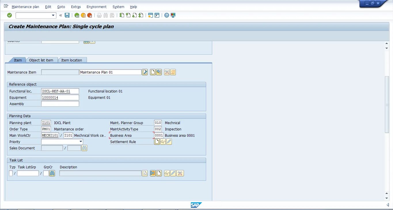 SAP PM. Maintenance Plan. Программа САП ПМ. Артикул товара покупателя (код SAP. Maintenance planning