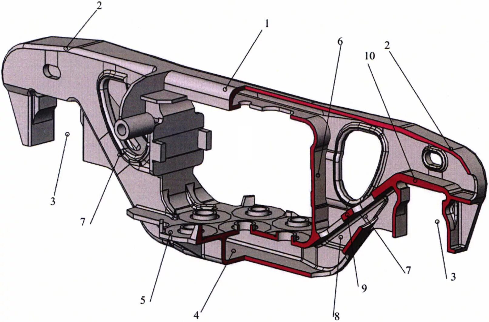 080-0сб. 010-4сб. 00. Боковая рама тележки грузового вагона. Боковая рама на вагоне.