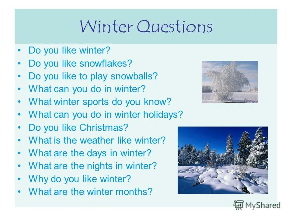 Questions do you like