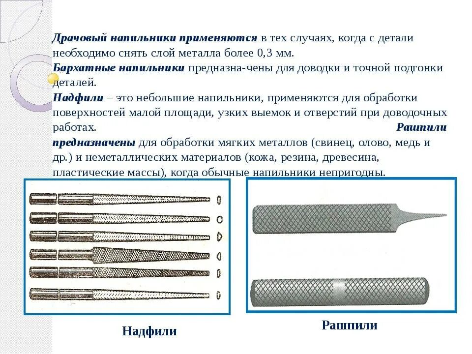 Детали напильника