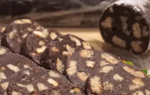 Сливочная колбаса из печенья