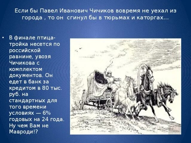 Мертвые души 11 глава эх тройка. Чичиков уезжает из города. Тройка Чичикова. Чичиков в тройке. Отъезд Чичикова из города.