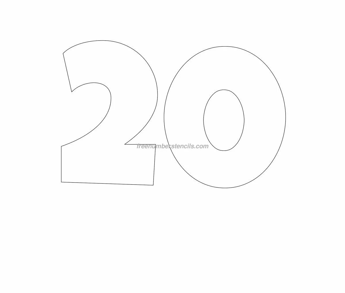 Распечатать цифры 20. Трафарет &quot;цифры&quot;. цифра 20 трафарет. цифры трафарет для вырезания. трафарет цифры для торта с размерами.