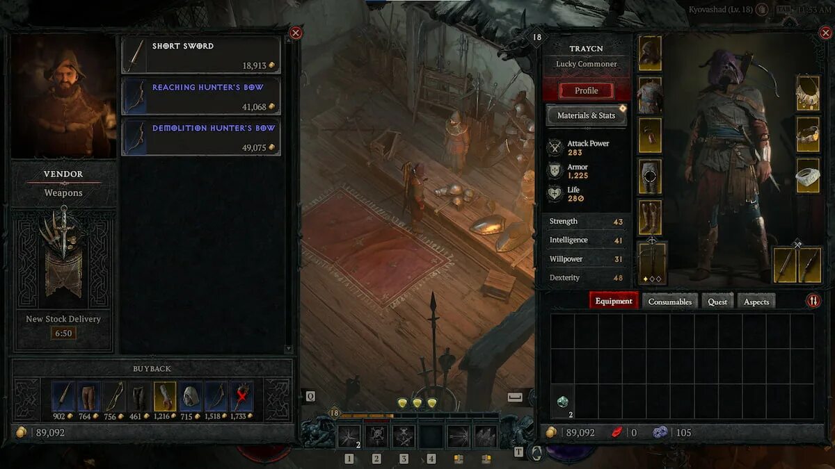 Diablo 4 инвентарь. Диабло 4 предметы в инвентаре. Дьябло торговец. Diablo 4 торговец диковинками.