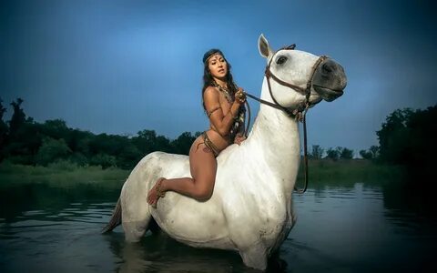 Horseback riding in the nude