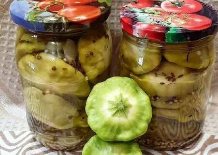 Маринуем огурцы с патиссонами