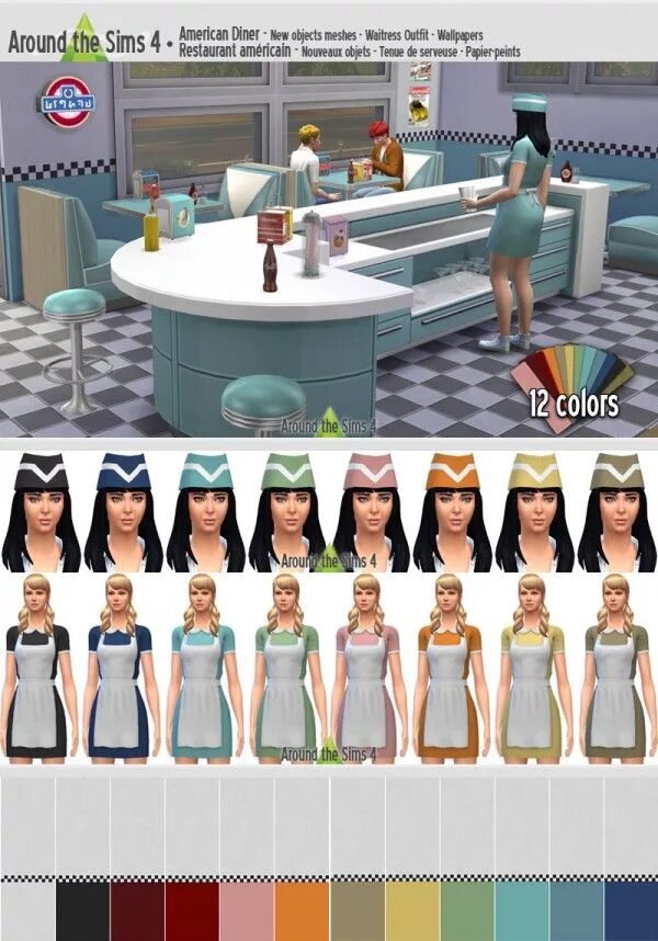 Симс 4 какие профессии. Симс 4. симс 4 профессии. симс 4 закусочная. the sims 4. в ресторане.