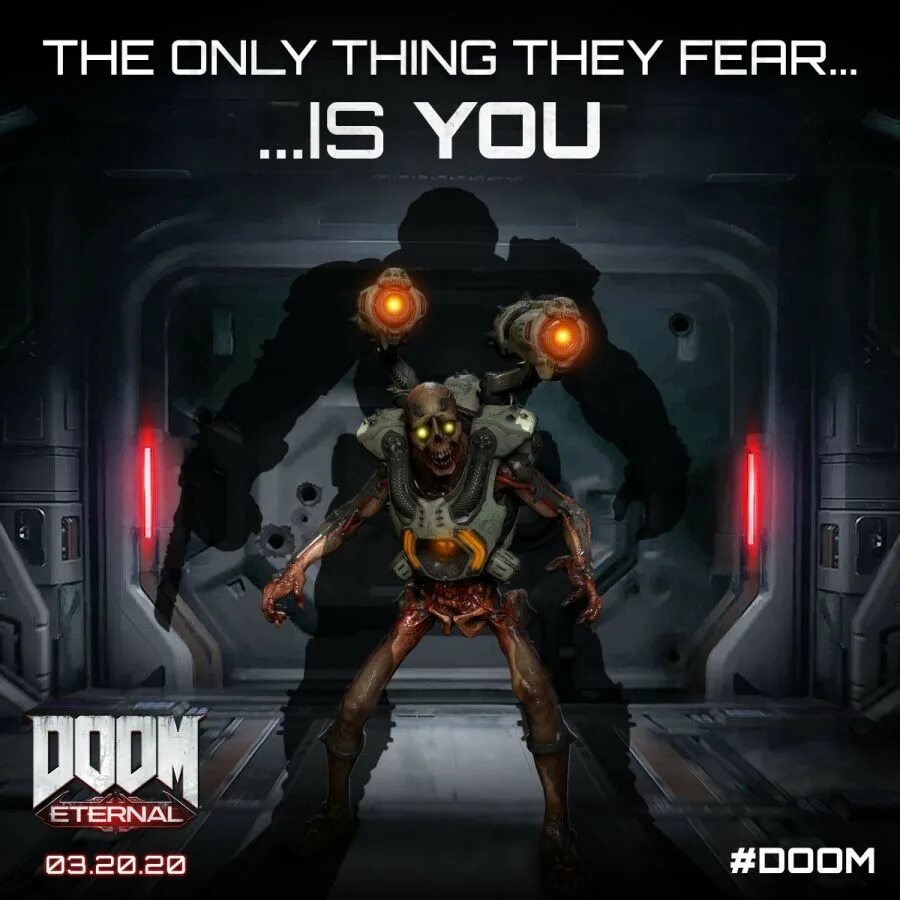 The only they. The only thing they fear is you. дум этернал постер. doom eternal постер.
