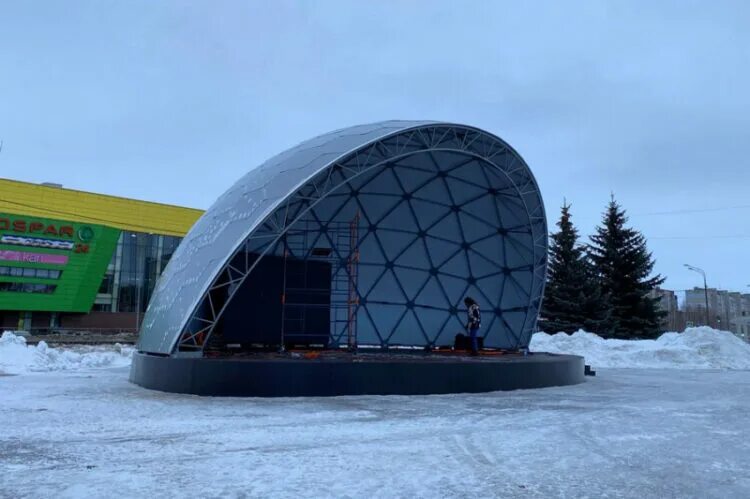Кстово площадь ленина фото Панорама: В.И. Ленин, памятник, мемориал, Нижегородская область, Кстово, площадь