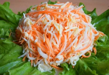 Салат редька с морковью мясом