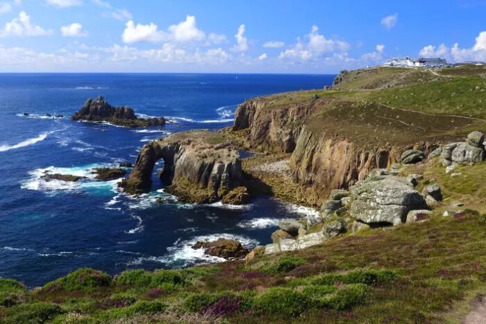 Лендс-энд в Корнуолле Великобритания. Корнуэлл крепость море. Land's end in Cornwall. Мыс Корнуолл фото. Western coast