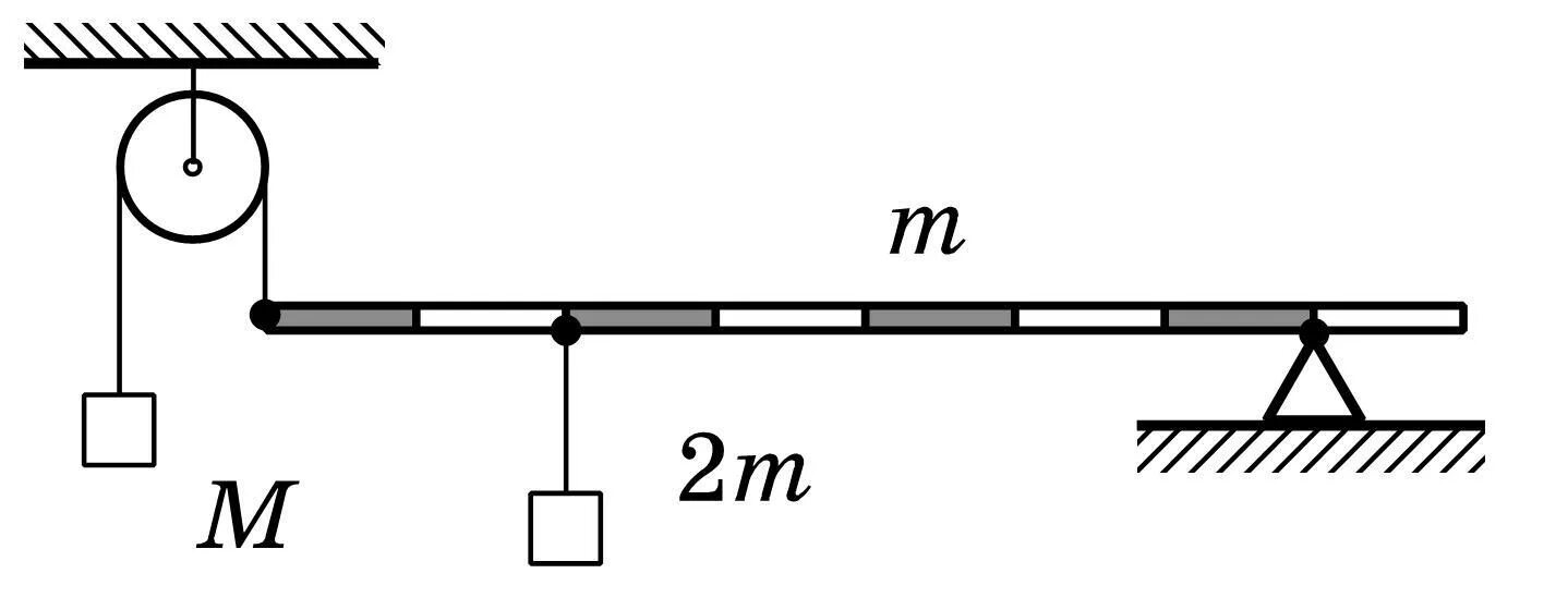 Два однородных груза массой. Сила натяжения нити рычаг. Шарнирно подвижная опора. Рычаг с грузами. Подвижный блок сила натяжения нити.