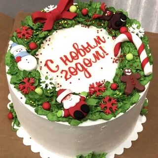 Надпись на торт с новым годом