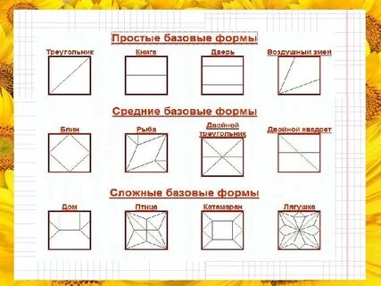 Основные формы оригами