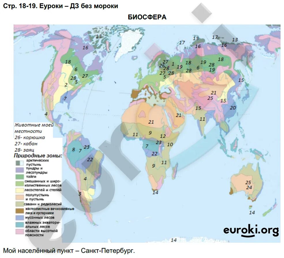 Карта природных зон 6 класс география контурная карта. Атлас 6 класс природные зоны