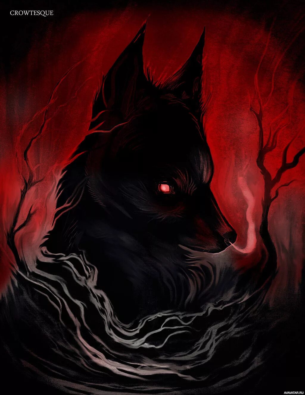 Волк с красными глазами. Fenrir волк демон. Волки крутые. Красно черные волки. Фенрир сколль и хати.