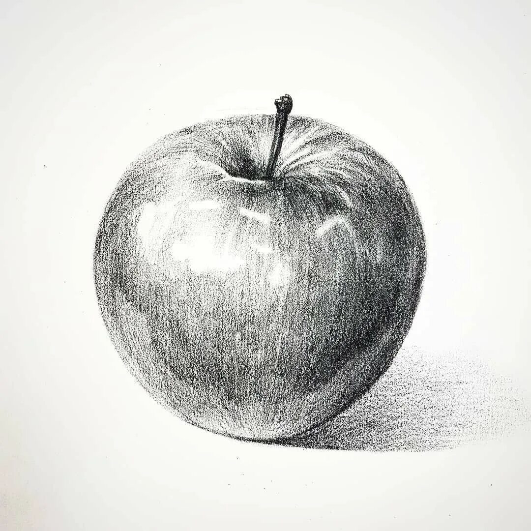 Яблоко нарисованное. Яблоко карандашом. Яблоко набросок. Яблоко простым карандашом. Карандашный рисунок яблоко.