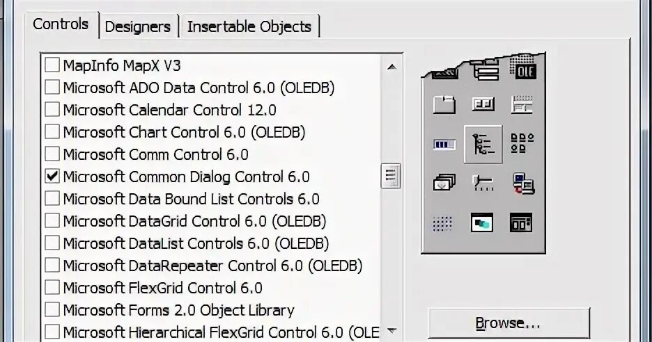 Dialog controls