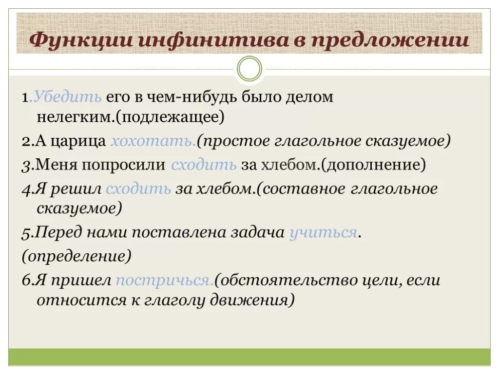 Функции глагола в предложении. Предложения с инфинитивом. Предложения с Инфинити. Роль инфинитива в предложении. Инфинитив в предложении русский язык.