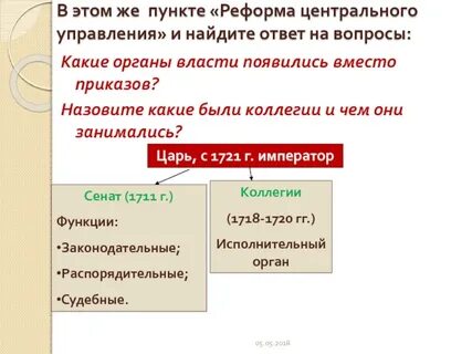 Органы центрального управления взамен приказов
