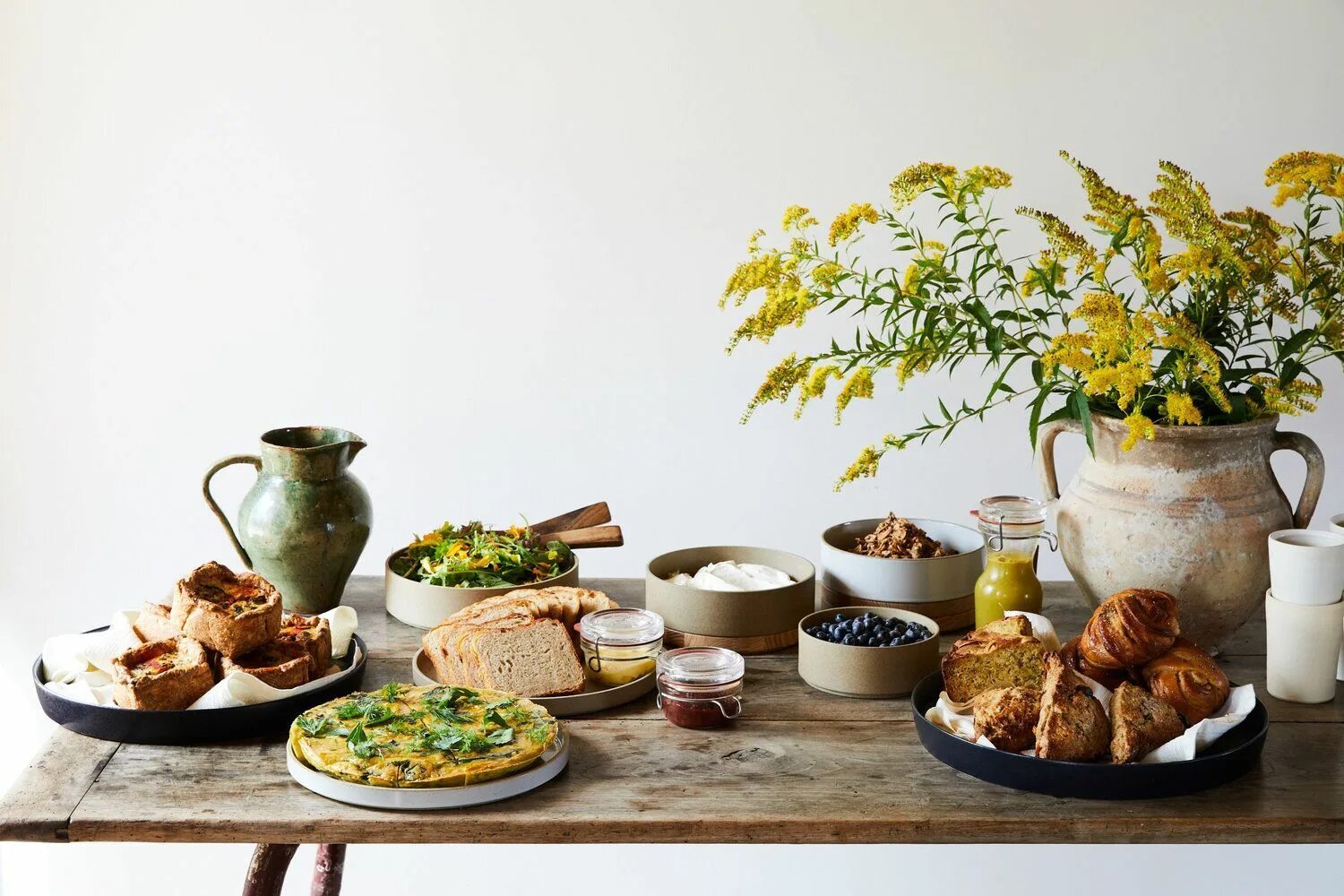 Breakfast is the table. Breakfast table. spring breakfast. breakfast table in a peasant&#039;s house. cozy photo work summer.