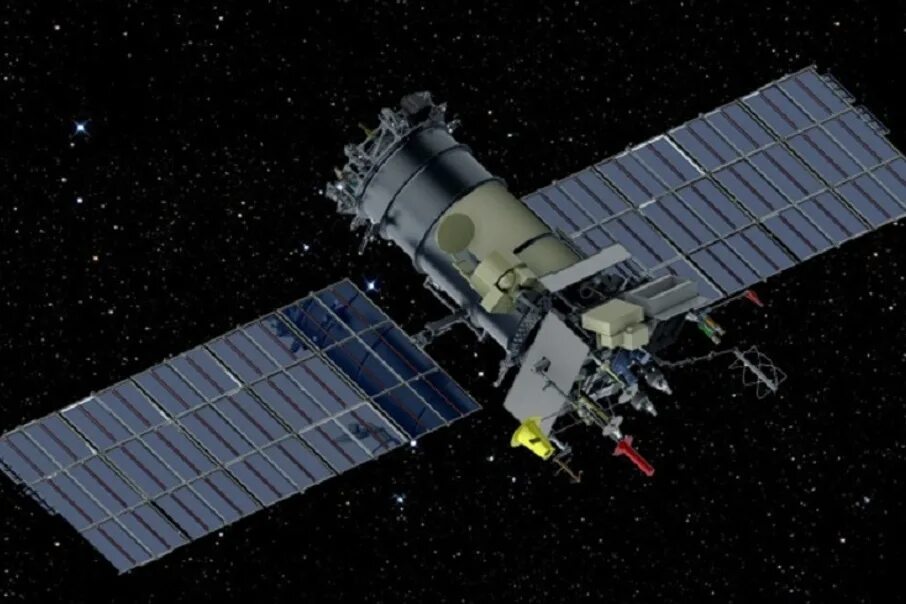 космический аппарат гонец д1. военный спутник россии "космос-2558". российские спутники. современный космический спутник. спутник в космосе.