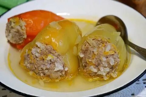 Фаршированные перцы с мясом фото
