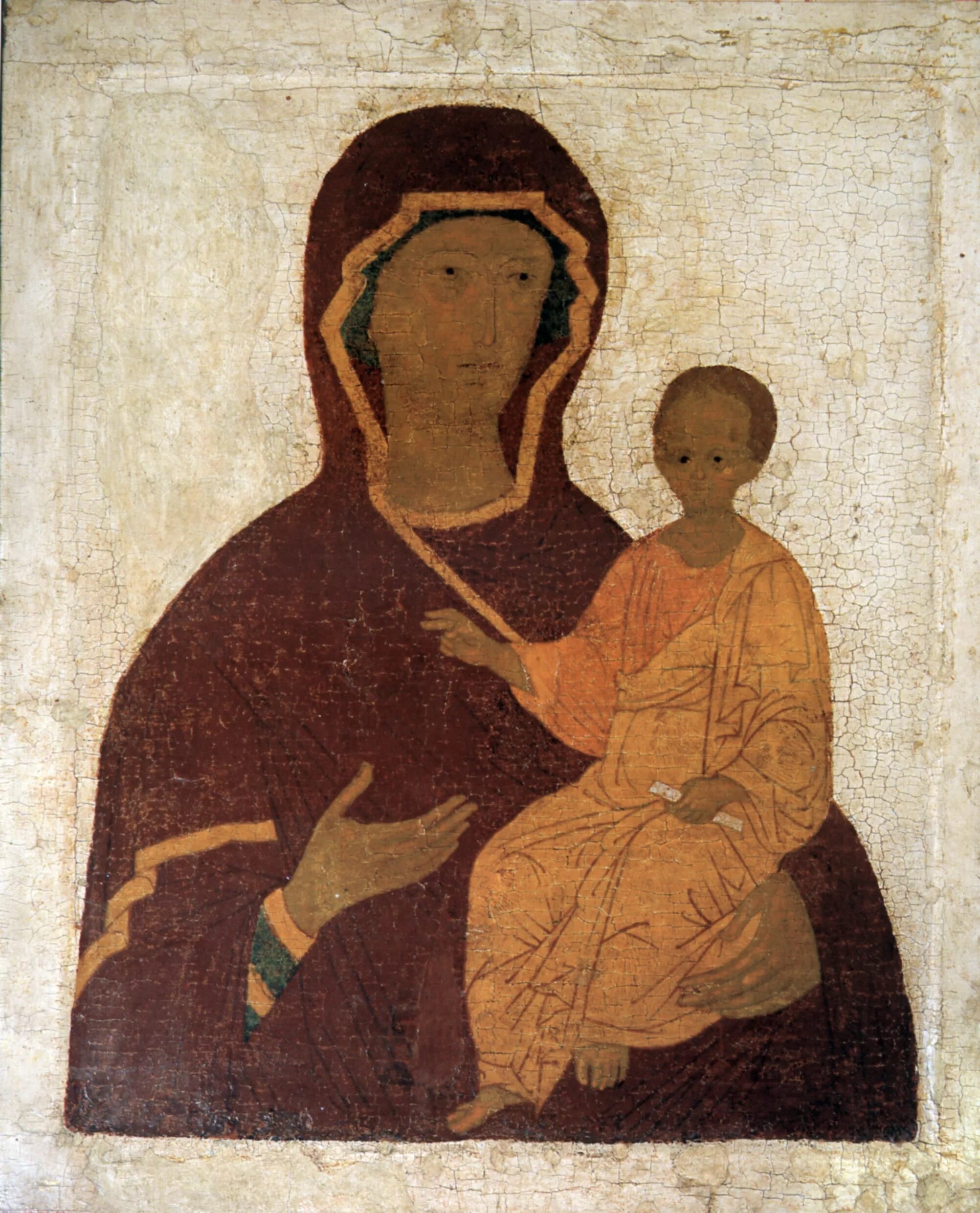 Богородица изображена