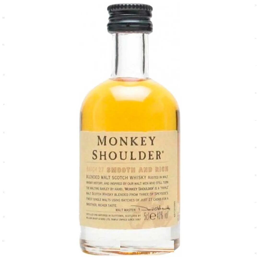 Виски Monkey Shoulder 0.05 л. Односолодовый виски манки шолдер. Виски шотландский солодовый купажированный "манки шолдер". Виски Monkey Shoulder 0,5 л. Манки 0.7