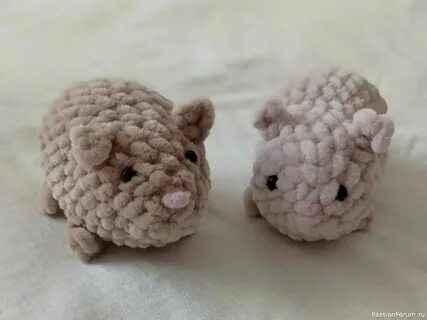 Плюшевый хомяк крючком