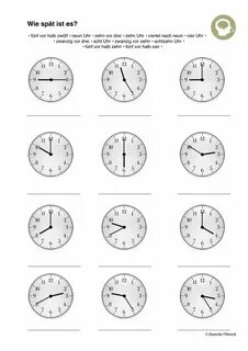 Время по немецкому 6 класс
