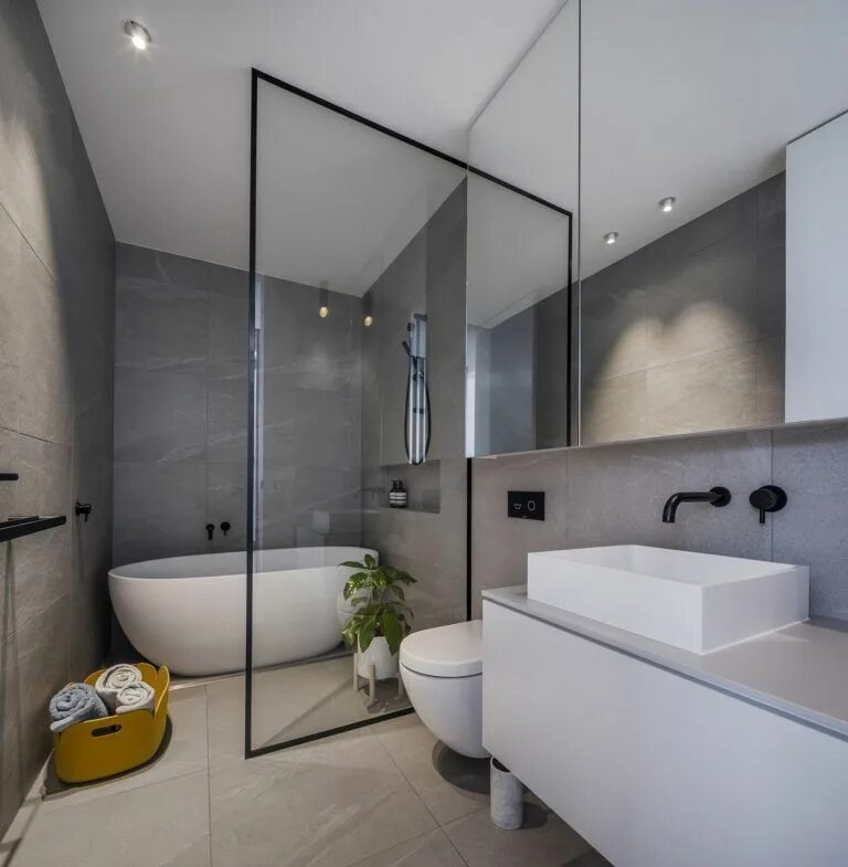 Netherlee Project Carole Whiting Archello Modern white bathroom, Bathroom interi