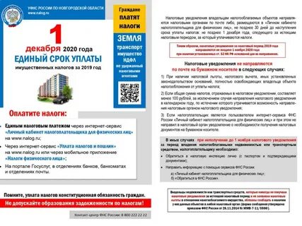 Уведомления и оплата налогов в 2024 году