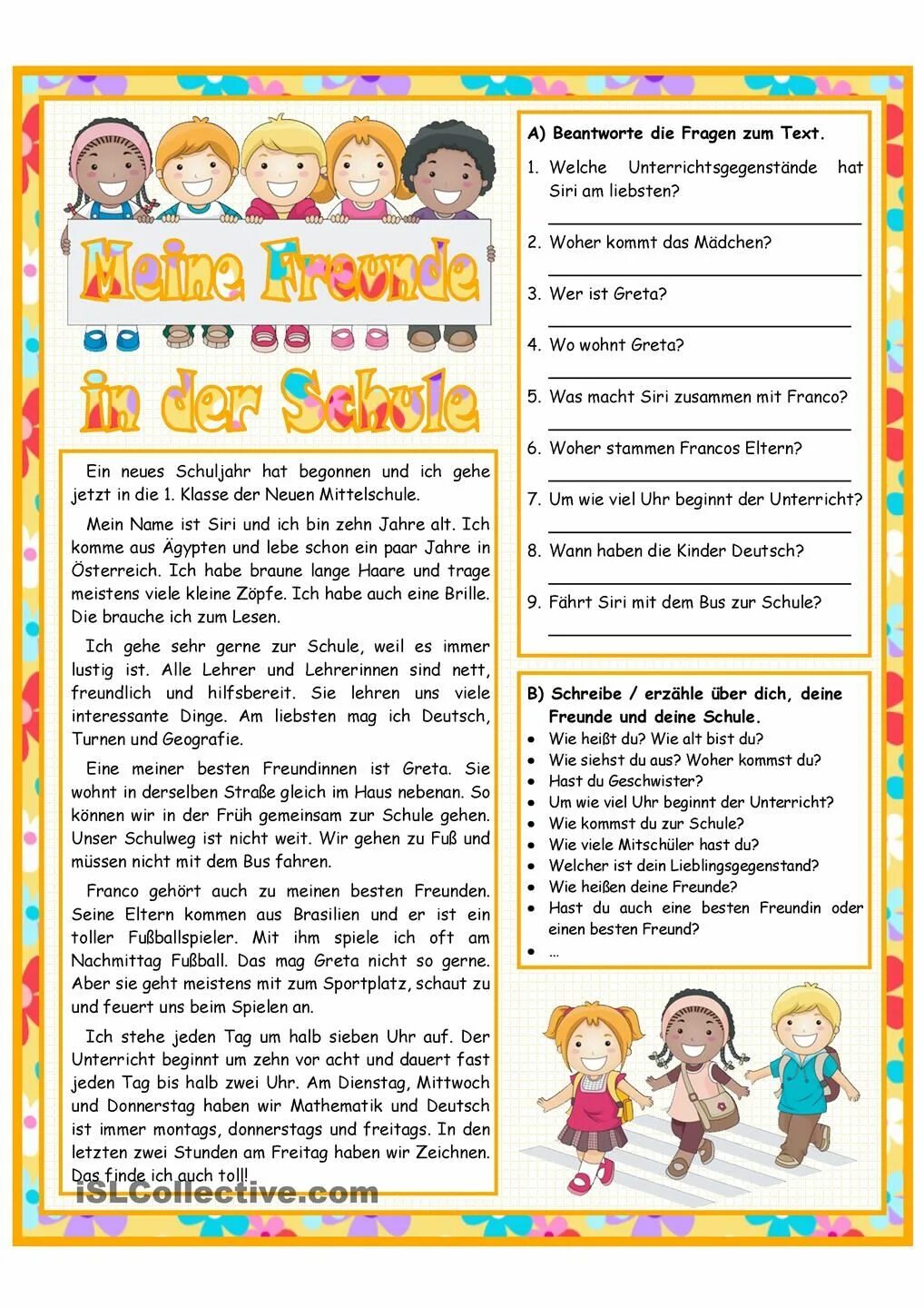 Wie kommst du in die schule ответ на вопрос. Немецкий язык 5 класс. Mein tag тема на немецком. Haben sein в немецком языке упражнения. Ich habe tage schule.