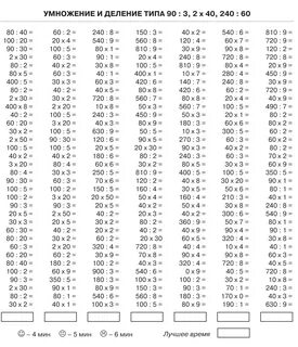 Примеры умножение и деление на 2 3