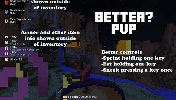 Best pvp mod 1.16 5. Мод better PVP. Моды для ПВП майнкрафт. Better Minecraft список модов. Better PVP Mod 1.16.5.