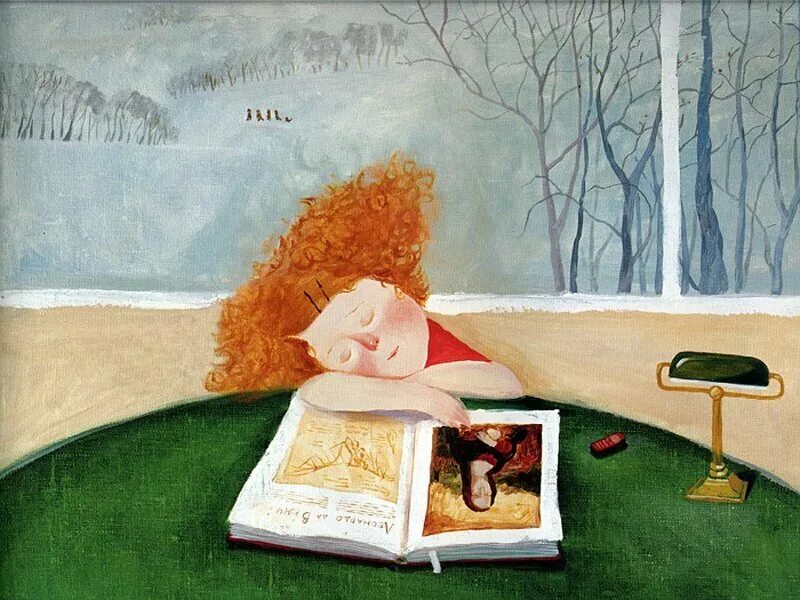 Книга про картину. Гапчинская рыжая девочка. Чтение в живописи. Картина рыжая девочка.