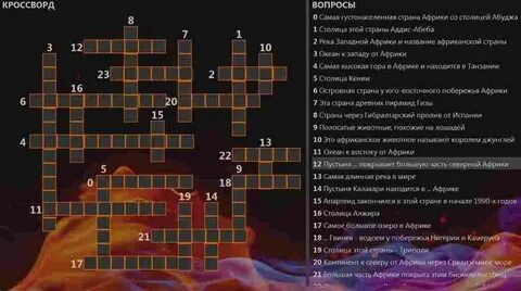 Страна африки сканворд