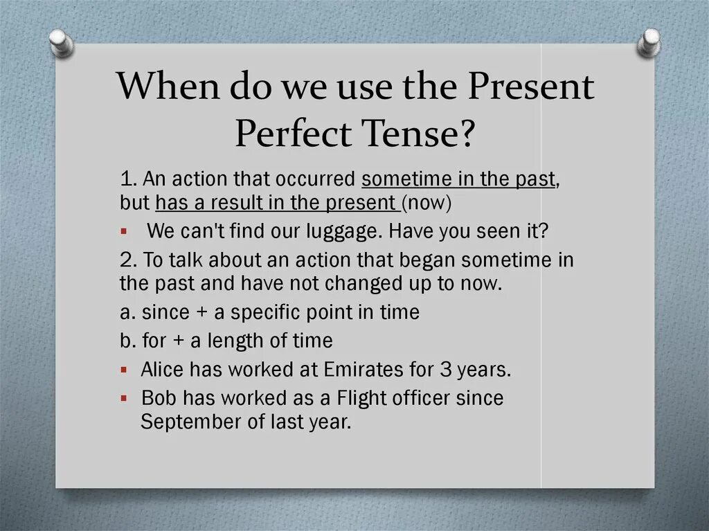 When do we use the present perfect Tense?. When we use present perfect. When do we use present perfect. When we use present perfect Tense. Talk в present simple
