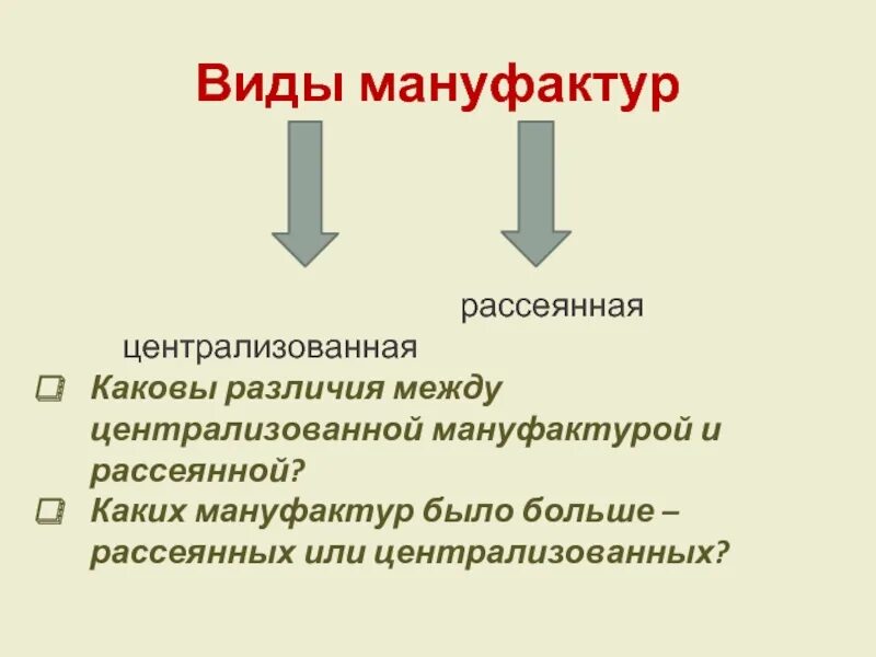 Каковы были различия. Централизованная мануфактура и рассеянная мануфактура. Рассеянная и Централизованная мануфактура различия. Манифактура таблица Централизованная и рассеяная. Мануфактура Централизованная и рассеянная таблица.