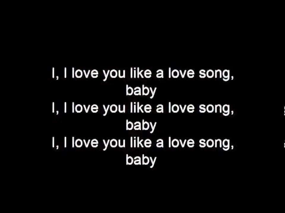 Песня i love you song baby