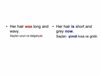 His hair was were