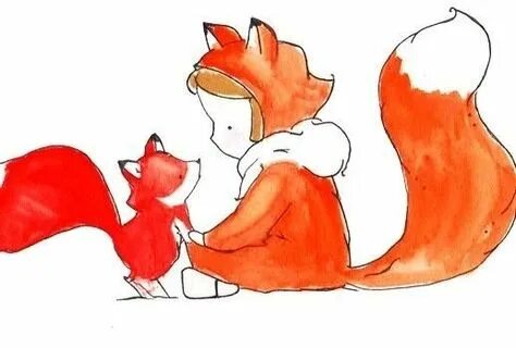 Милые рисунки лисят