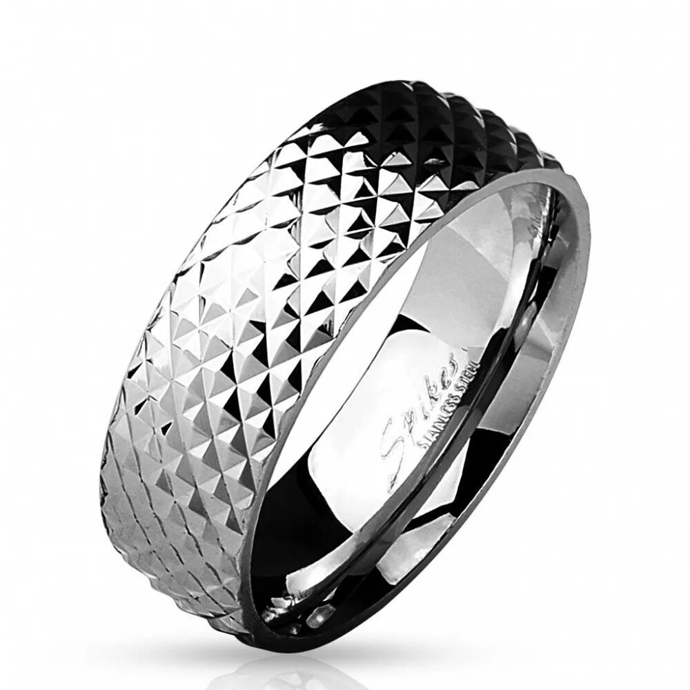 Spikes Stainless Steel кольцо. Необычные мужские кольца. Рифленые кольца. Обручальные кольца рифленые. Купить мужскую колесо