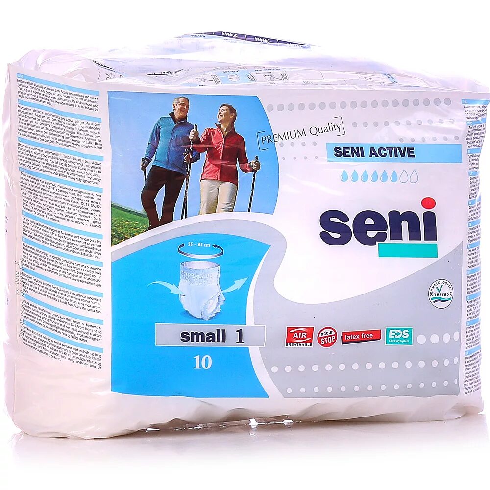 Active s. Seni active normal 10 шт. трусы сени актив air нормал 10. seni active normal 30 шт. seni active трусы впитывающие для взрослых medium, 10 шт./уп..